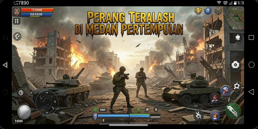 Tangkapan layar menampilkan aksi mendebarkan dalam game Battle Royale.