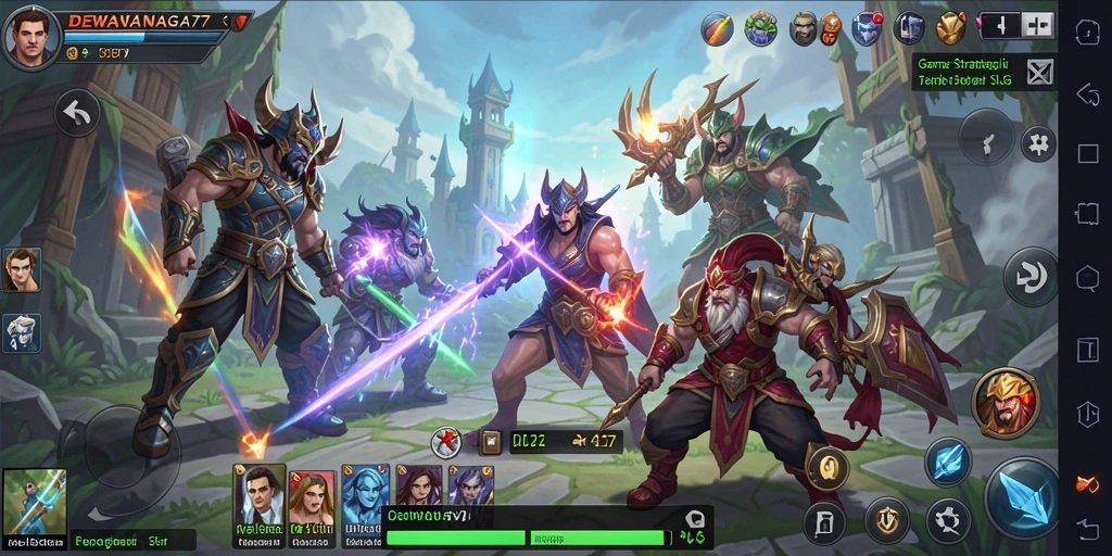 Tampilan gameplay SLG yang mendebarkan dan menantang.