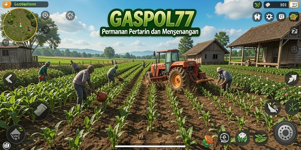 Tampilan menarik dari gameplay pertanian di GASPOL77.