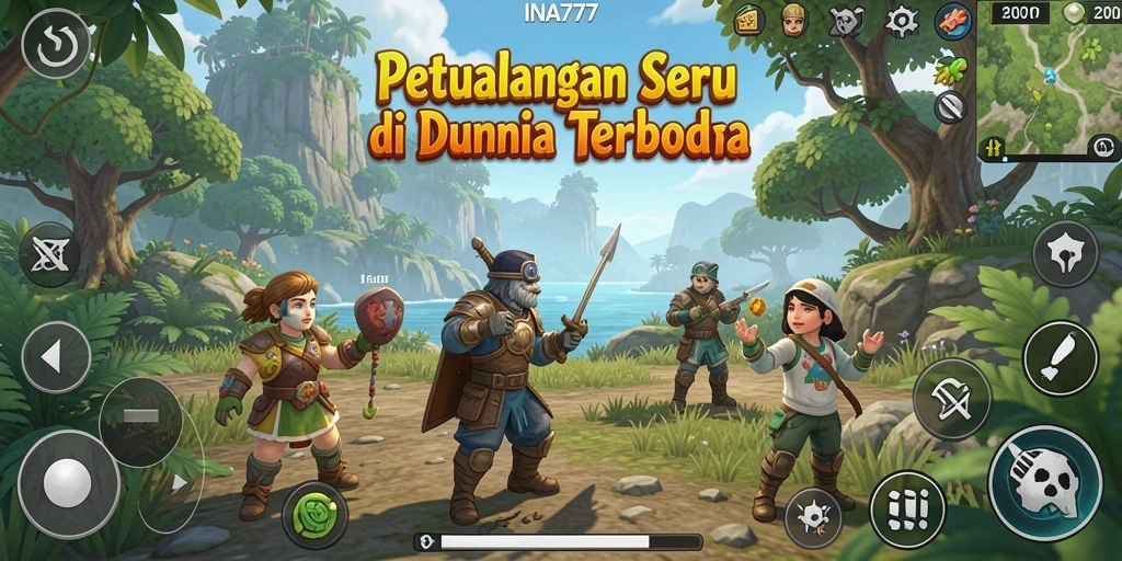 Tampilan gameplay seru di dunia terbuka yang luas