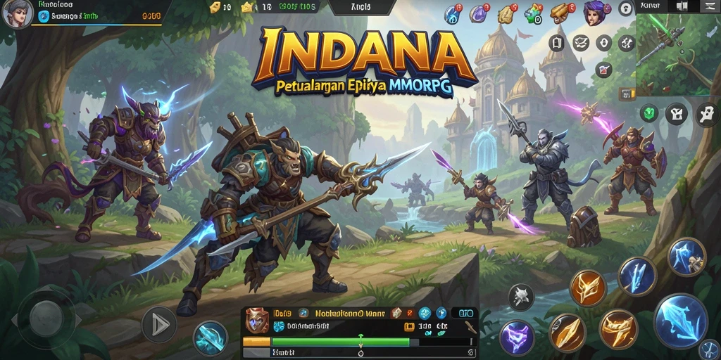 Screenshot dari gameplay INDAAA yang menampilkan aksi seru di dunia MMORPG.
