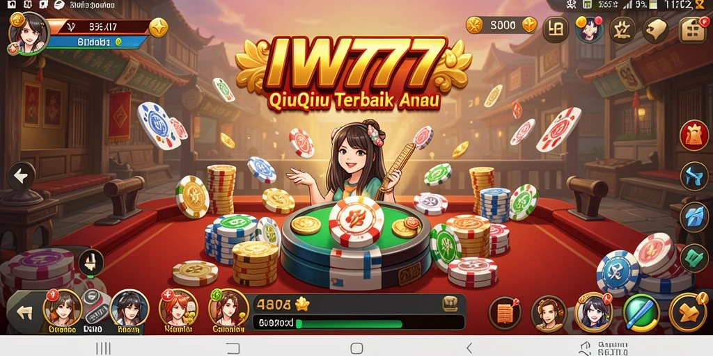 Screenshot gameplay IW777 menunjukkan aksi QiuQiu yang seru.
