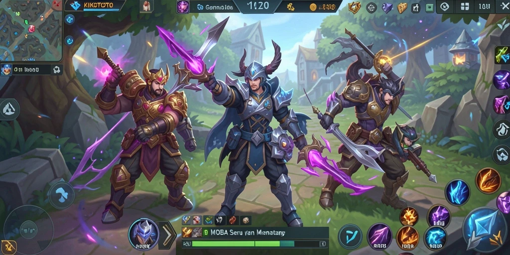 Gameplay KIKOTOTO yang intens dalam pertarungan tim.