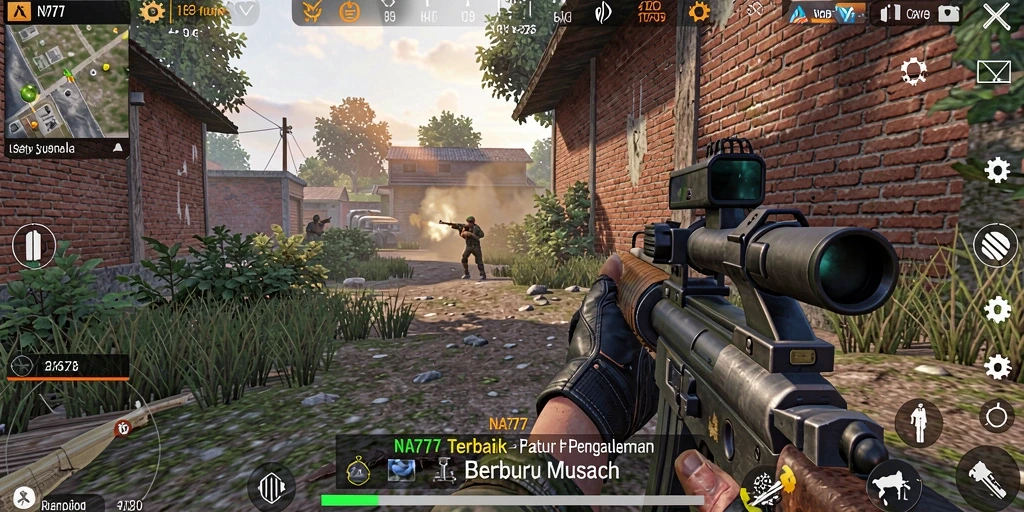 Gameplay mendebarkan di NA777 dengan berbagai senjata dan taktik.