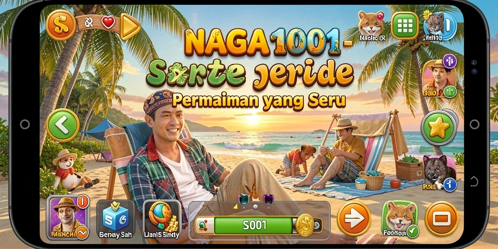 Screenshot gameplay NAGA1001 yang cerah dan penuh warna.