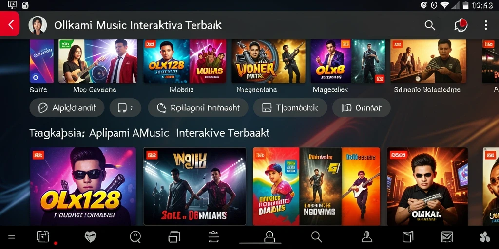 Tampilan gameplay OLX128 yang penuh interaksi musik dan keseruan.