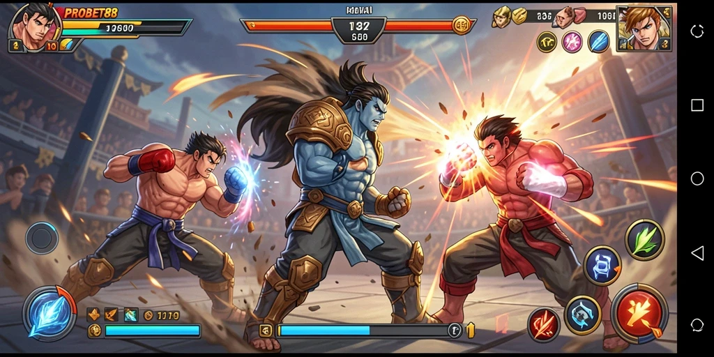 Tangkapan layar PROBET88 menampilkan duel epic yang mendebarkan.