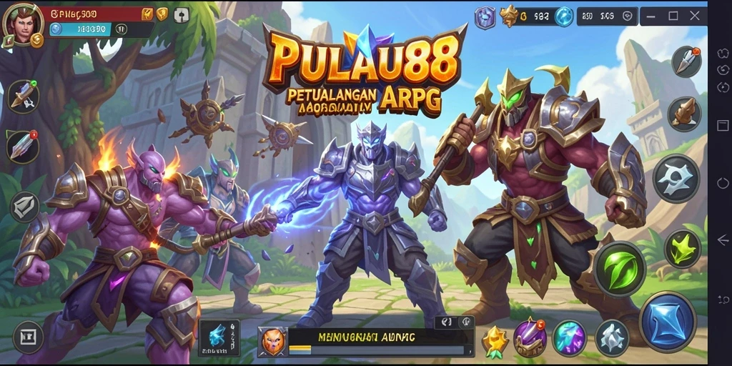 Tampilan menarik gameplay ARPG PULAU88 di dunia yang fantastis.