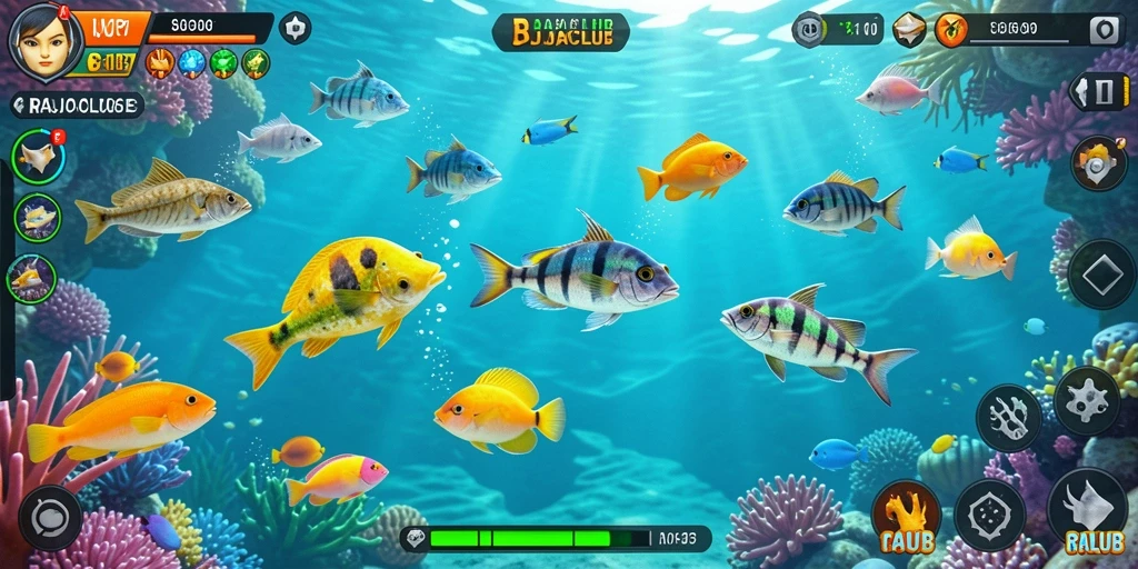 Screenshot gameplay Tembak Ikan RAJACLUB yang menampilkan aksi seru.