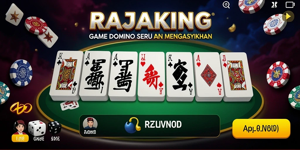 Tampilan seru gameplay RAJAKING dengan Domino.