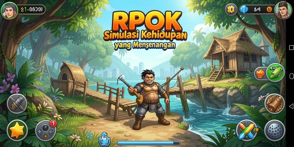 Tampilan gameplay <strong>RPOK</strong> yang realistis dan interaktif.