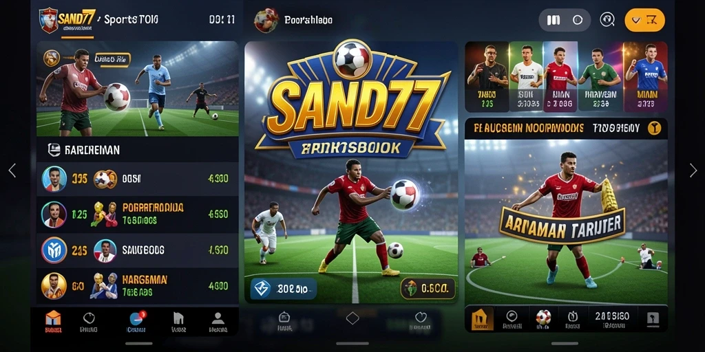 Tampilan gameplay SAND77 dengan berbagai taruhan olahraga yang menarik.