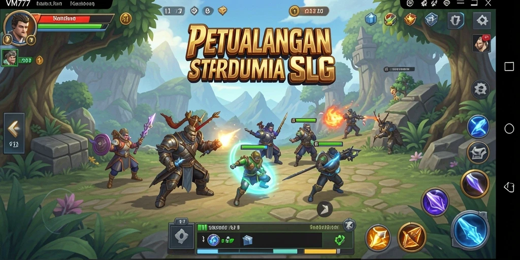 Tampilan menarik dari gameplay strategi SLG di VM777.